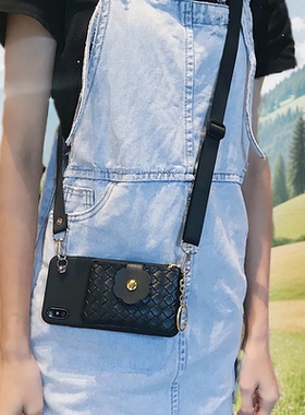 C55三星S24fe手机壳S25零钱包S23S22S21S20Ultra挂脖A56背带挂绳A55拉链A54A53A52A36A35A34A25A24适用Note20