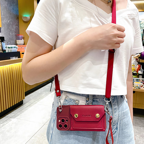 oppo适用A6手机壳FindX9X7X6X5X3X8S酒红双层零钱包Reno15 14 13K12K11K10K9女A3A2A1 Pro套A32A97A55A56A93s