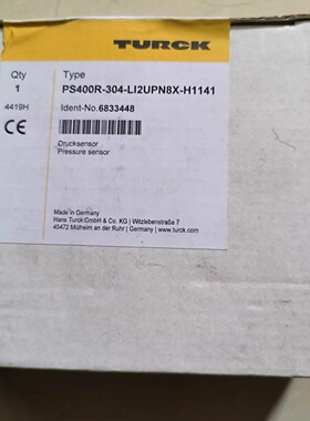 PS400R-304-LI2UPN8X-H1141 图尔克TURCK压力开关 6833448