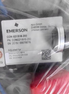 EMERSON艾默生 PR6426/000-030+CON021/916-200振动传感器