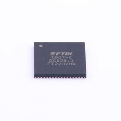 FT2232HQ-REEL USB转换芯片 FT2232H 双高速 USB 转多用途 UART/F