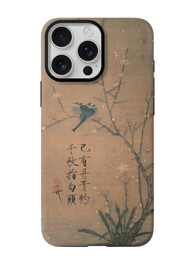腊梅山禽图 宋徽宗国画古风文艺复古中国风手机壳适用于苹果16ProMax小米15华为Mate60 Nova12荣耀magic6pro