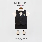 夏季 套装 花童婚礼主持人演出服男宝宝周岁礼服 BQPD男童西装 NEXT