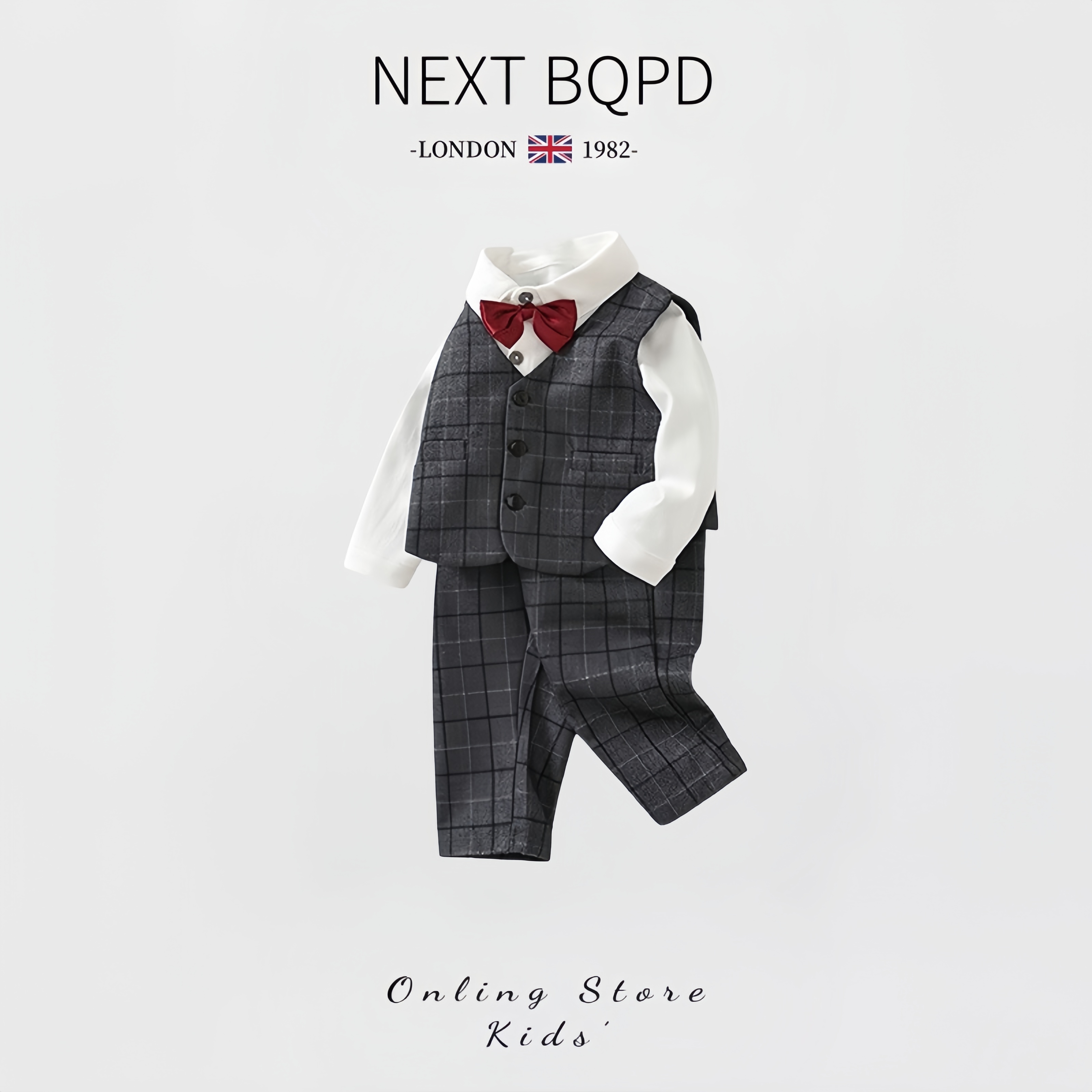 英国NEXTBQPD儿童西装套装英伦风春秋周岁男宝宝礼服生日绅士西服