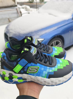 SKX男童童鞋春夏新款跑鞋舒适百搭男童超轻防滑撞色运动鞋