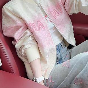 欧货2024春装新款小众设计师款棒球服短外套女小个子休闲洋气上衣