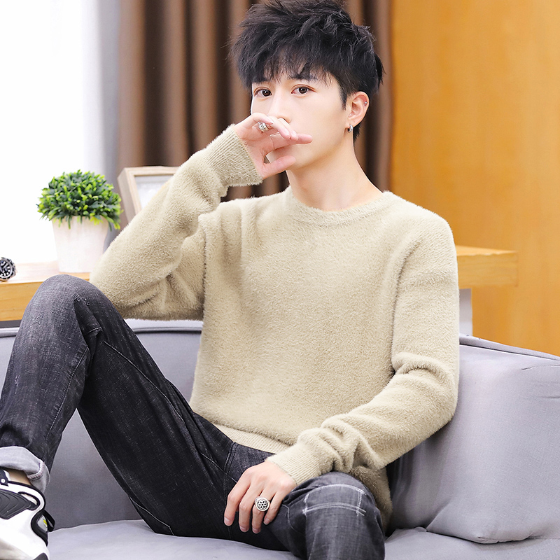 新品男装加厚圆领仿貂毛毛衣针织衫男1716-8-BM88P40，男装针织衫/毛衣，星座1712-5