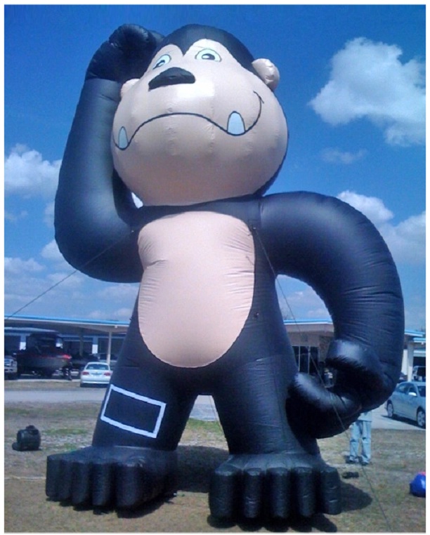 充气大猩猩气模 大黑猩猩金刚狒狒气模仿真卡通动物气模 活动装饰