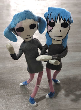 sallyface公仔手脚有铁丝活动凹造型无白边抽象丑毛绒玩偶老鼠干