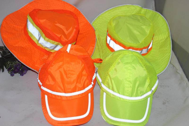 顶上飞羽环卫工帽子大帽檐反光物业保洁员防嗮园林道路安全帽四季