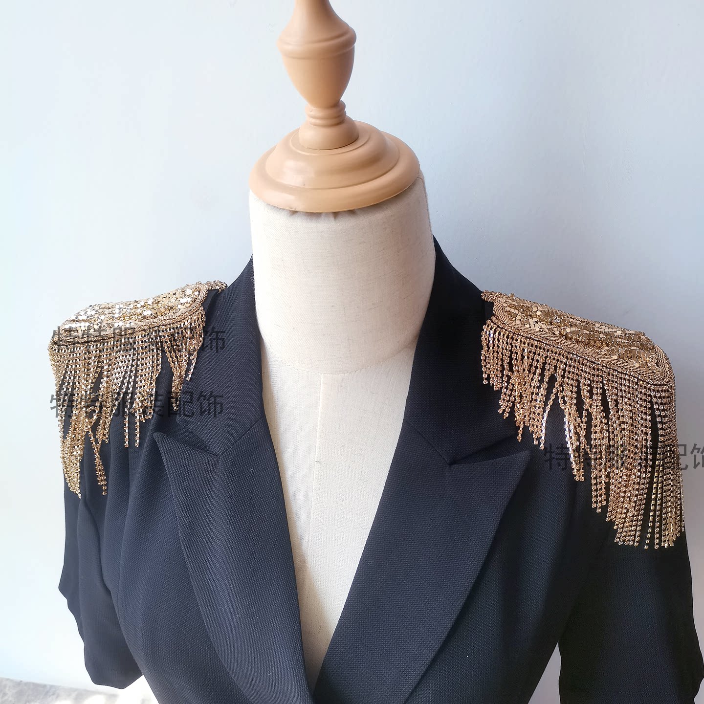 新款时尚别针西装配饰个性礼服流苏水钻肩章闪闪肩部装饰肩花