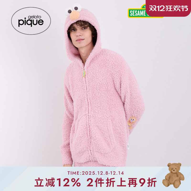 gelatopique芝麻街艾摩睡衣套装