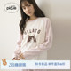 T恤睡衣PWCT254274 女字母猫咪樱桃长袖 gelato pique25秋冬新品