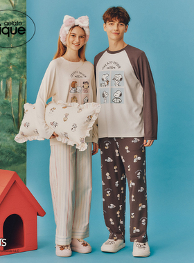 gelato pique25秋冬新品女睡衣史努比联名长袖T恤居家PWCT255242