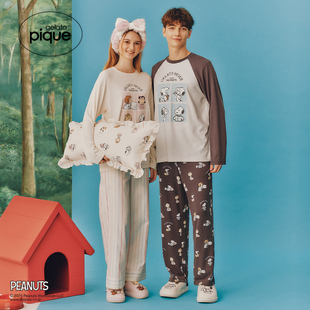 T恤居家PWCT255242 女睡衣史努比联名长袖 gelato pique25秋冬新品
