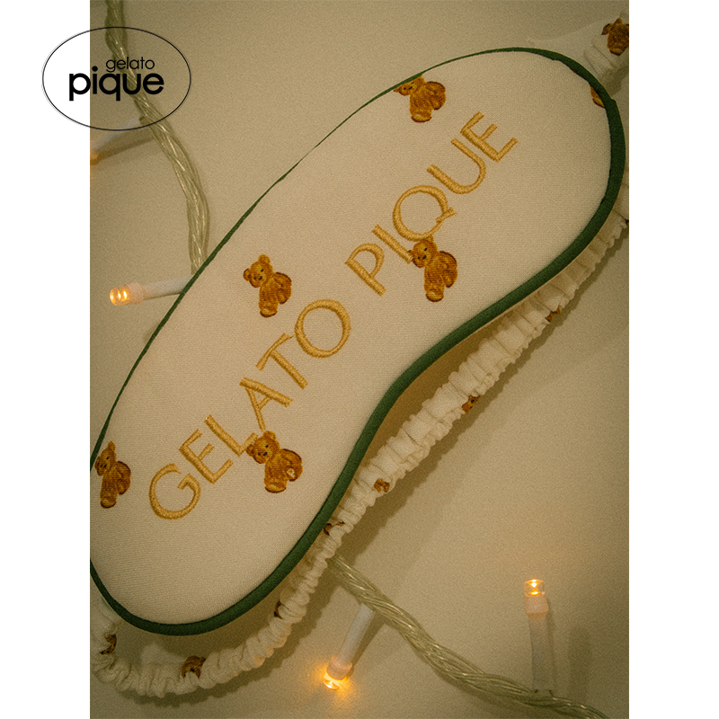 gelatopique小熊樱桃荷叶边眼罩