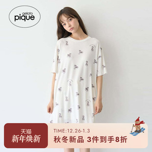gelato 女睡裙雪纳瑞满印花连衣裙PWCO254363 pique25秋冬新品