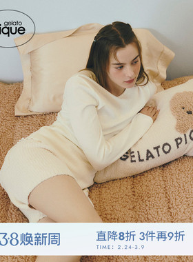 gelato pique25秋冬新品枕套毛绒提花三只小狗睡眠床品PSGG255826