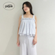 gelato 附胸垫PWCT244347 pique秋冬女睡衣纯色蕾丝吊带衫