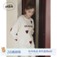 家居服PWNT254106 女睡衣半边绒爱心套头衫 gelato pique25秋冬新品