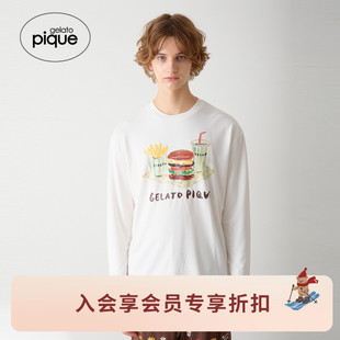 睡衣汉堡薯条长袖 男女同款 T恤PHCT255937 pique25秋冬新品 gelato