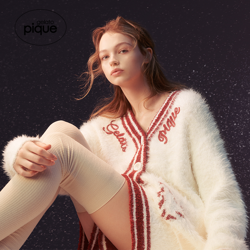 gelatopique本命年红羽毛纱短裤