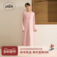 女睡裙字母长袖 gelato pique25秋冬新品 连衣裙家居服PWCO254291