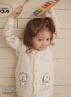 gelato pique25秋冬新品儿童睡衣半边绒史努比背心保暖PKNT259187