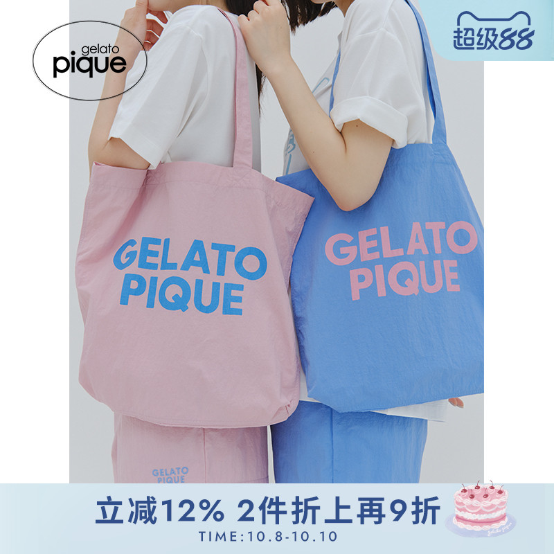 gelato pique春夏女包袋纯色字母手提单肩托特包PWGB242619
