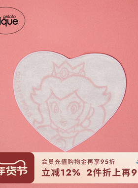 gelato pique春夏女毛巾超级马里奥公主爱心手帕PWGG241637