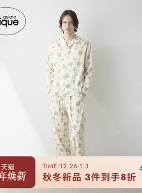 gelato pique25秋冬新品男女同款睡裤满印佩斯利长裤PHFP254942