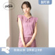 花边上衣居家PWNT254058 女睡衣针织飞袖 gelato pique25秋冬新品