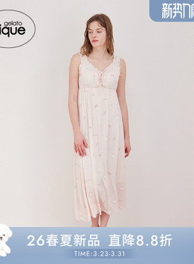 gelato pique26春夏新品女睡裙蝴蝶结兔子吊带连衣裙PWCO261390