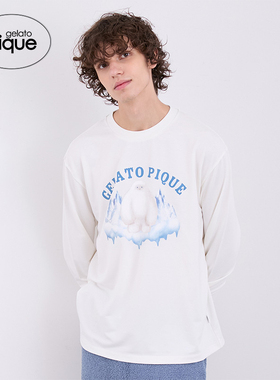 gelato pique秋冬男女同款睡衣怪兽长袖T恤居家PMCT245923