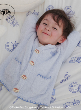 gelato pique26春夏新品儿童睡衣半边绒哆啦A梦V领开衫PKNT261402