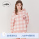 PWNT261133 女睡衣半边绒甜品格纹连帽衫 gelato pique26春夏新品