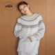 套头衫 女睡衣半边绒北欧风长袖 PWNT255139 pique25秋冬新品 gelato