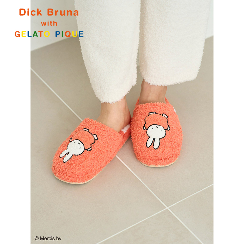 gelatopique半边绒米菲兔平底鞋