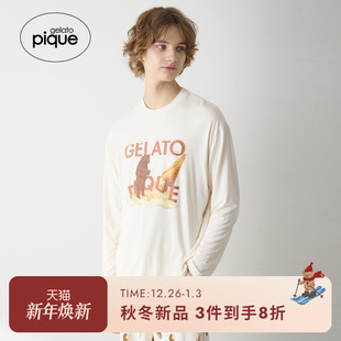 睡衣冰淇淋熊长袖 男女同款 T恤PMCT255952 pique25秋冬新品 gelato