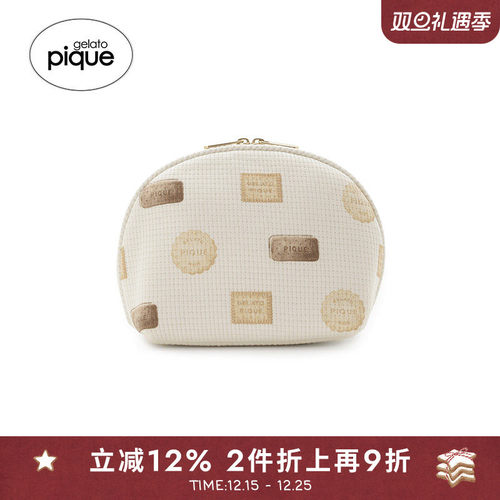 gelatopique饼干华夫格纹零钱包