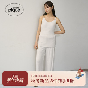gelato 女睡衣雪感纯色吊带背心家居服PWCT254325 pique25秋冬新品