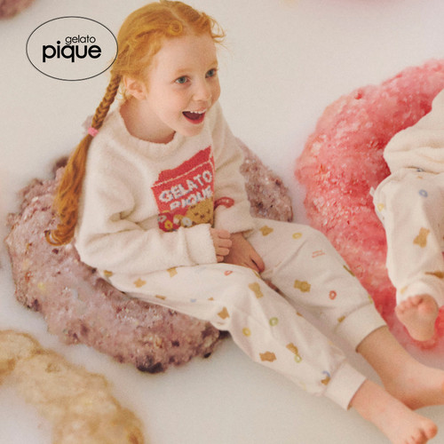 gelatopique小熊彩色麦片长裤