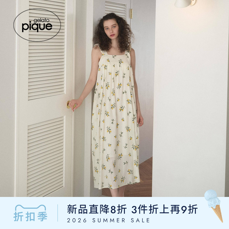 gelato pique26春夏新品女睡裙水果花枝吊带连衣裙居家PWFO262262