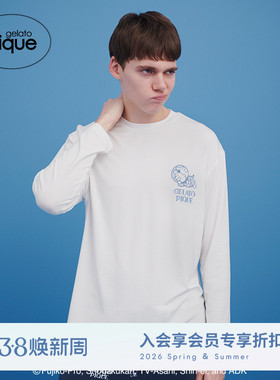 gelato pique26春夏新品男睡衣哆啦A梦印花长袖T恤居家PMCT261940