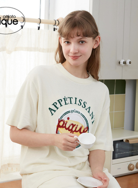 gelato pique春夏男女同款睡衣蛋包饭针织套头衫PHNT242913