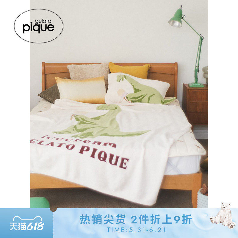 gelato pique春夏女毯子恐龙半边绒毛毯盖毯睡眠PSGG241812