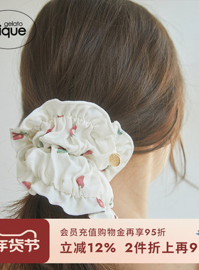 gelato pique25春夏新品草莓满印荷叶边发圈大肠发圈PWGA251682