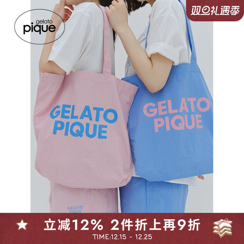 gelato pique春夏女包袋纯色字母手提单肩托特包PWGB242619