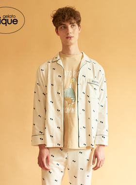 gelato pique春夏情侣款睡衣印花棉质衬衫睡眠PMCT231986