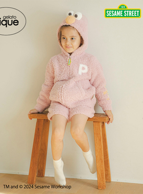 gelato pique秋冬儿童睡衣套装芝麻街艾摩连帽PKNT245420
